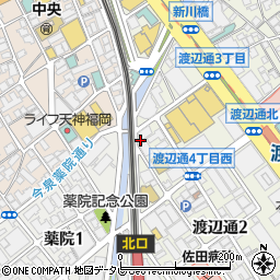 福岡県福岡市中央区渡辺通4丁目2-20周辺の地図