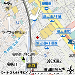 福岡県福岡市中央区渡辺通4丁目2-25周辺の地図