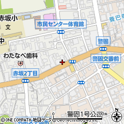 福岡銀行けやき通り支店 ＡＴＭ周辺の地図
