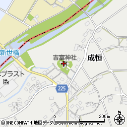 吉富神社周辺の地図