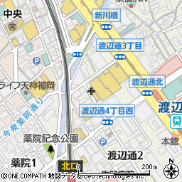 福岡県福岡市中央区渡辺通4丁目1-24周辺の地図