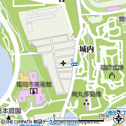 福岡県福岡市中央区城内周辺の地図