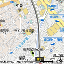 福岡宝石市場周辺の地図