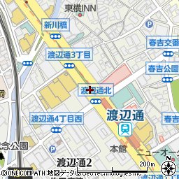 福岡県福岡市中央区渡辺通周辺の地図