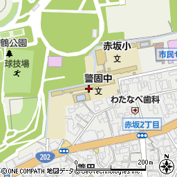 福岡市立警固中学校周辺の地図