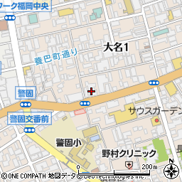 セブンイレブン福岡大名１丁目店周辺の地図