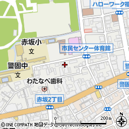 タイムズ福岡赤坂２丁目第２駐車場周辺の地図