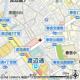 ファミリーマート福岡渡辺通三丁目店周辺の地図