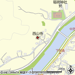 西山寺周辺の地図