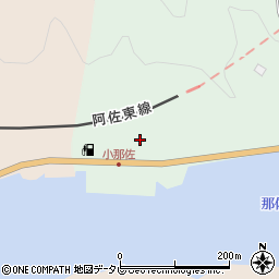 徳島県海部郡海陽町鞆浦那佐周辺の地図