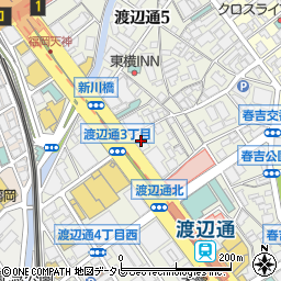ミニストップ福岡渡辺通３丁目店周辺の地図