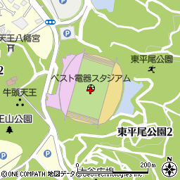 ベスト電器スタジアム（東平尾公園博多の森球技場）周辺の地図