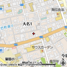 福岡中央銀行大名寮周辺の地図