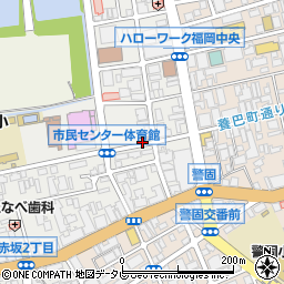 福岡赤坂郵便局周辺の地図