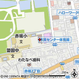 福岡市中央図書館周辺の地図