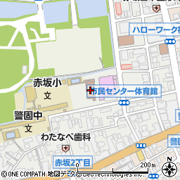福岡市立中央市民センター周辺の地図