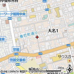 ニシナ屋珈琲　大名専売所周辺の地図