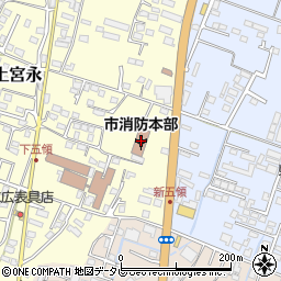 中津市消防署救急係周辺の地図