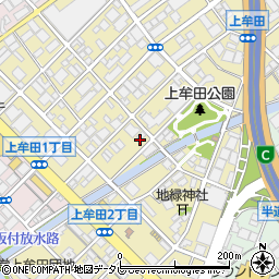 福岡県福岡市博多区上牟田周辺の地図