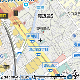 福岡県福岡市中央区渡辺通5丁目14周辺の地図