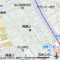 アイランドウィル西新二丁目管理事務室周辺の地図