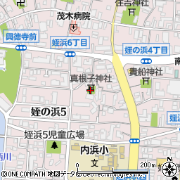 真根子神社周辺の地図