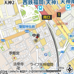 福岡天神駅前2分　のりこ　大腸・胃内視鏡　消化器内科クリニック周辺の地図
