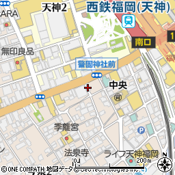 賃貸住宅サービス西鉄天神店周辺の地図