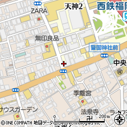 銀座ダイヤモンドシライシ福岡本店周辺の地図