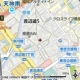 福岡県福岡市中央区渡辺通5丁目10-9周辺の地図