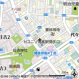 オヌキ博多駅前ビルパーキングメーター周辺の地図
