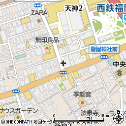 ゲオモバイル　福岡天神西通り店周辺の地図