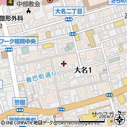 コマツ COMATSU Kitchen&bar 大名店周辺の地図