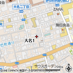 楽天地 天神大名店周辺の地図