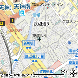 福岡県福岡市中央区渡辺通5丁目15-14周辺の地図