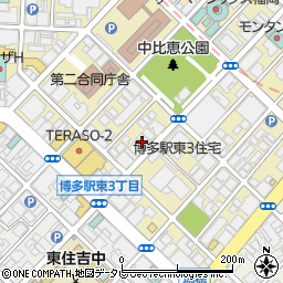 西村織物福岡店ビル周辺の地図