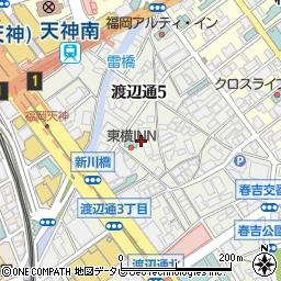 福岡県福岡市中央区渡辺通5丁目15周辺の地図