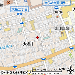 YOLO 大名店周辺の地図