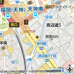 セブンイレブン福岡渡辺通５丁目店周辺の地図