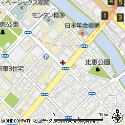 日産レンタカー博多駅東店周辺の地図