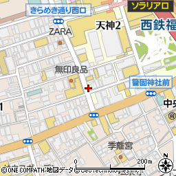 エスパス・タグ・ホイヤー福岡周辺の地図