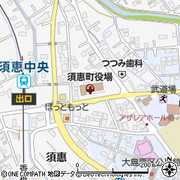 福岡県糟屋郡須惠町周辺の地図
