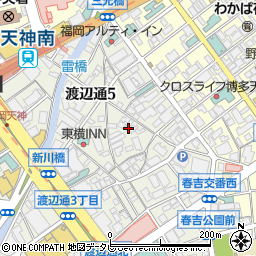 福岡県福岡市中央区渡辺通5丁目10-26周辺の地図