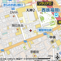 ザ・フェース天神店周辺の地図