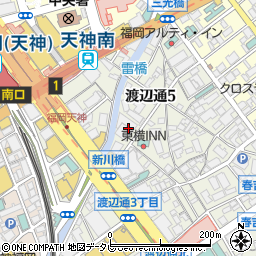 福岡県福岡市中央区渡辺通5丁目16周辺の地図