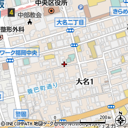 ふたご 大名店周辺の地図