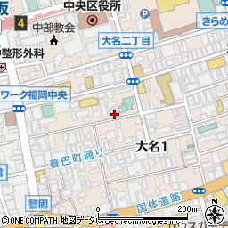 有限会社江副商店　大名事務所周辺の地図
