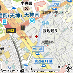 福岡県福岡市中央区渡辺通5丁目21周辺の地図