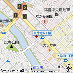 竹乃屋 東比恵店周辺の地図