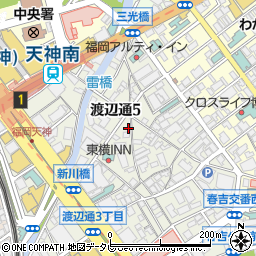 福岡県福岡市中央区渡辺通5丁目15-26周辺の地図